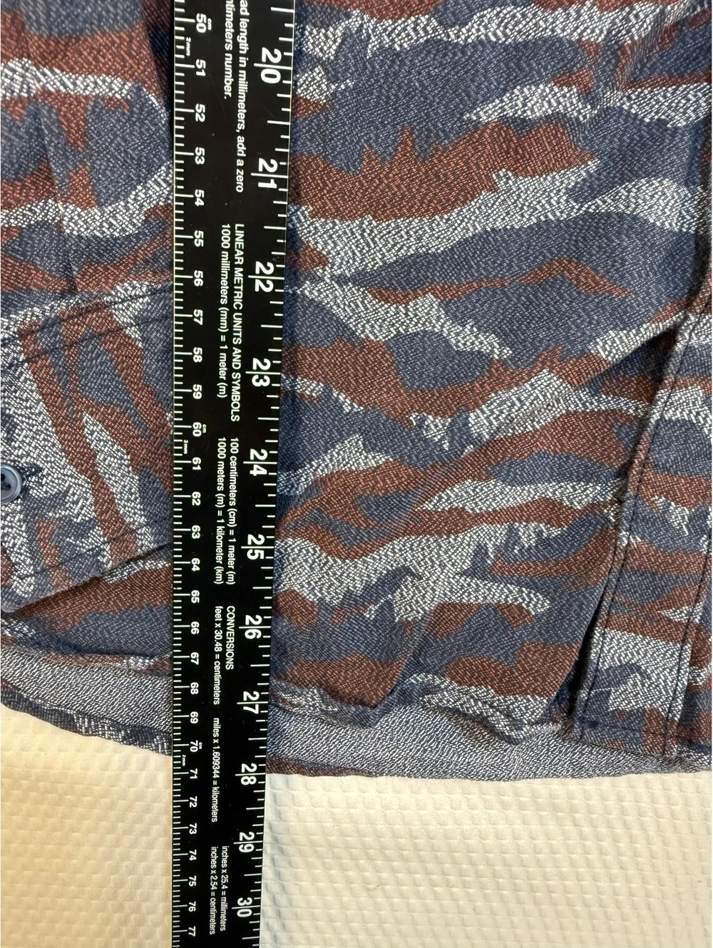 American Rag Cie Mens M Abstract Camo Button Up Shirt 100% Cotton Workwear